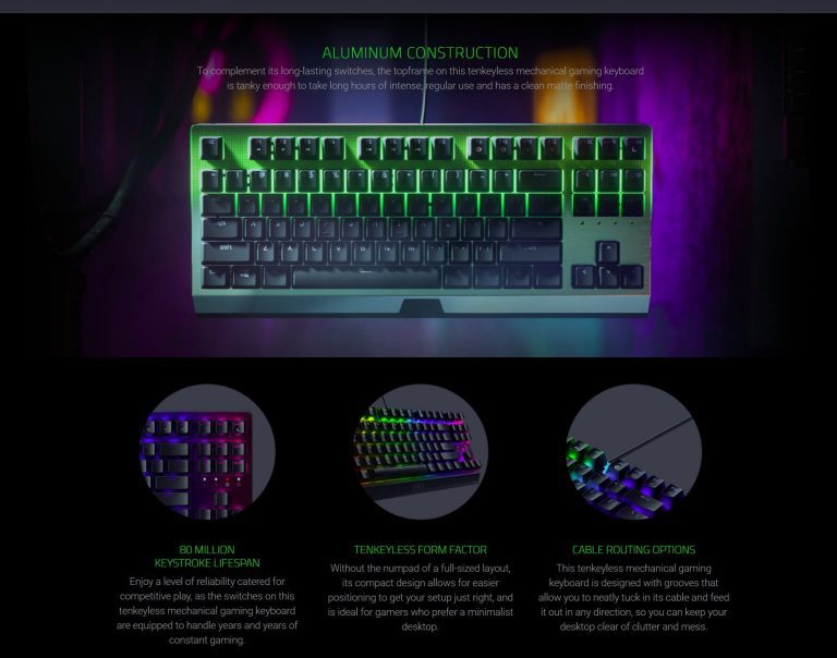 Buy Razer™ BlackWidow V3 Tenkeyless - Mechanical Gaming Keyboard - US ...