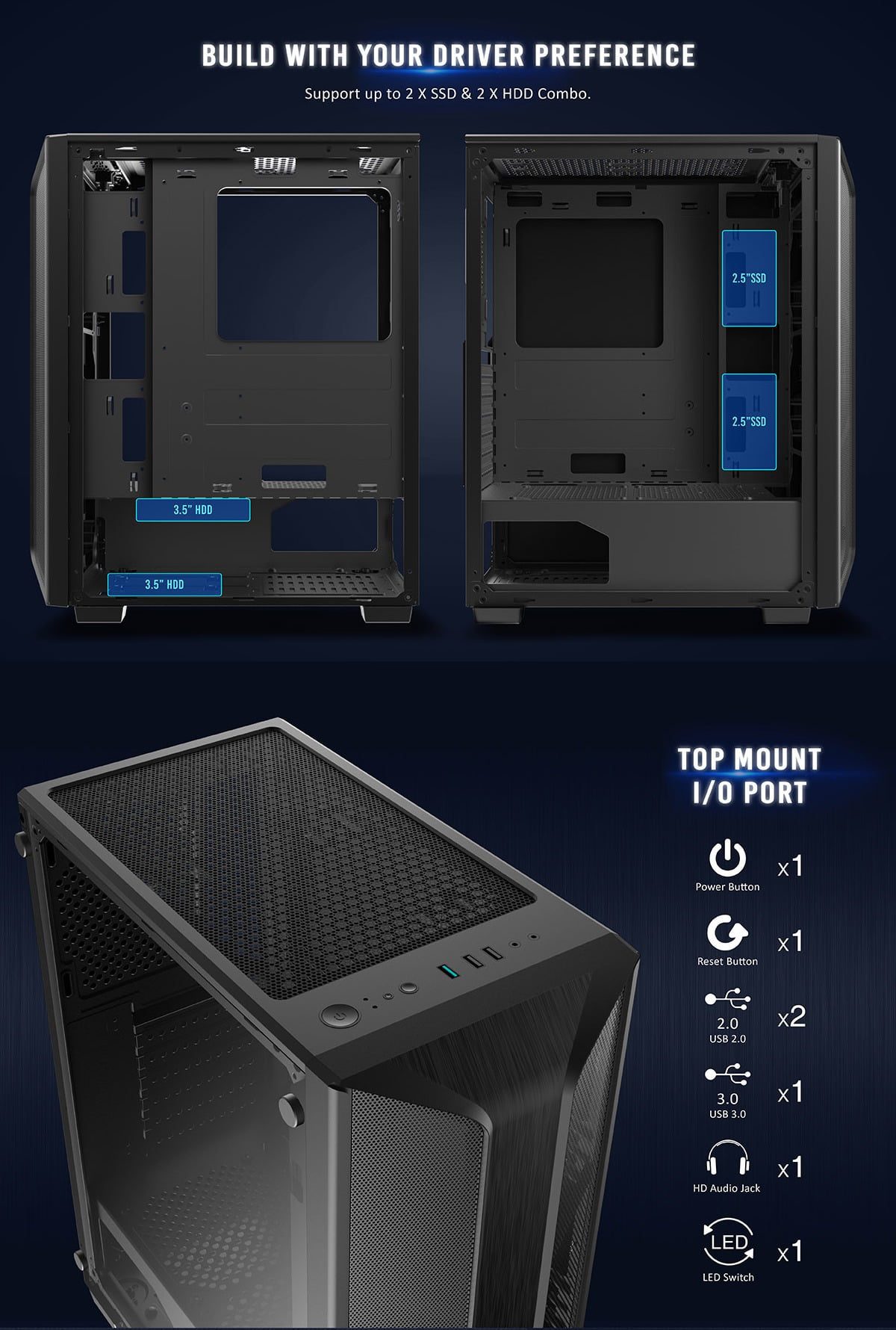 Buy Xigmatek Trio 4X XDS120 ARGB Fans Pre Installed Gaming Case