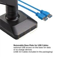 Dual Monitors Premium Aluminum Spring Assisted Monitor Arm With 3.0 USB Cables Included Black Color Price in Pakistan 02