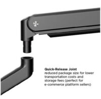 Dual Monitors Premium Aluminum Spring Assisted Monitor Arm With 3.0 USB Cables Included Black Color Price in Pakistan 07
