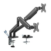 Dual Monitors Premium Aluminum Spring Assisted Monitor Arm With 3.0 USB Cables Included Black Color Price in Pakistan