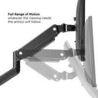 Single Monitor Premium Aluminum Spring Assisted Monitor Arm With 3.0 USB Cables Included Black Color Price in Pakistan 03