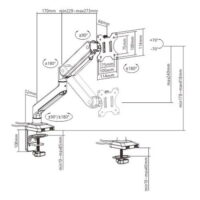 Single Monitor Premium Aluminum Spring Assisted Monitor Arm With 3.0 USB Cables Included Black Color Price in Pakistan 09