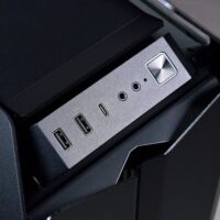 LIAN LI Odyssey X Silver Tempered Glass on the Left and Right Sides Aluminum Full Tower Gaming Computer Case Black 14