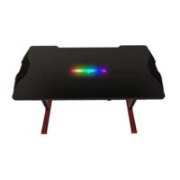 Twisted Minds GDTS 4 RGB Gaming Desk MDF with Carbon Fiber Texture Capacity 80kg Black Red GDTS 4 1265 RED Price in Pakistan 02