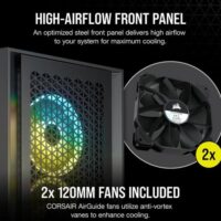 Corsair 4000D Airflow CC 9011200 WW Black Steel Plastic Tempered Glass ATX Mid Tower Computer Case Price in Pakistan ZahComputers 02