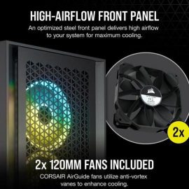 Corsair 4000D Airflow CC 9011200 WW Black Steel Plastic Tempered Glass ATX Mid Tower Computer Case Price in Pakistan ZahComputers 02