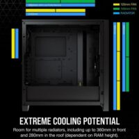 Corsair 4000D Airflow CC 9011200 WW Black Steel Plastic Tempered Glass ATX Mid Tower Computer Case Price in Pakistan ZahComputers 03