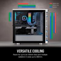 Corsair Crystal iCUE 465X RGB White Steel Plastic Tempered Glass ATX Mid Tower Computer Case CC 9011189 WW Price in Pakistan ZahComputers 06