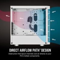 Corsair Crystal iCUE 465X RGB White Steel Plastic Tempered Glass ATX Mid Tower Computer Case CC 9011189 WW Price in Pakistan ZahComputers 08
