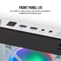 Corsair Crystal iCUE 465X RGB White Steel Plastic Tempered Glass ATX Mid Tower Computer Case CC 9011189 WW Price in Pakistan ZahComputers 09