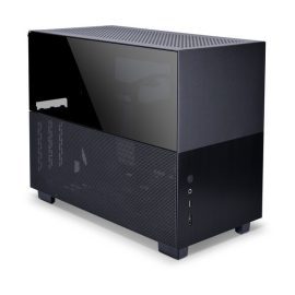 LIAN LI Q58 Black Color SPCC Aluminum Tempered Glass Mini Tower Computer Case Price in Pakistan ZahComputers