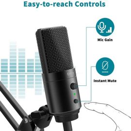 Fifine K683A USB Desktop PC Microphone with Pop Filter for Computer and Mac Price in Pakistan Specs ZahComputers 05