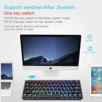 Skyloong SK61s Black Yellow Switches ABS Keycap 60 Mechanical Keyboard with RGB Backlit Bluetooth WiredWireless Dual Mode Price in Pakistan ZahComputers 01