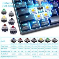 Skyloong SK61s Black Yellow Switches ABS Keycap 60 Mechanical Keyboard with RGB Backlit Bluetooth WiredWireless Dual Mode Price in Pakistan ZahComputers 03