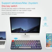 Skyloong SK61s Deep Gray Yellow Switches PBT Keycaps 60 Mechanical Keyboard with RGB Backlit Bluetooth Wired Wireless Dual Mode Price in Pakistan ZahComputers 01