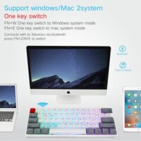 Skyloong SK61s Retro Yellow Switches PBT Keycaps 60 Mechanical Keyboard with RGB Backlit Bluetooth WiredWireless Dual Mode Price in Pakistan ZahComputers 03