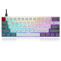 Skyloong SK61s Retro Yellow Switches PBT Keycaps 60 Mechanical Keyboard with RGB Backlit Bluetooth WiredWireless Dual Mode Price in Pakistan ZahComputers