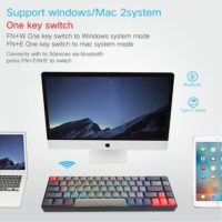 Skyloong SK68S Deep Grey Red Switches PBT Keycap 60 Hot Swap Mechanical Keyboard with RGB Backlit Bluetooth Wired Wireless Dual Mode Price in Pakistan ZahComputers 01