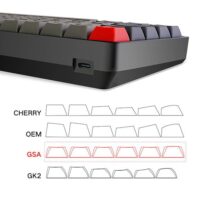 Skyloong SK68S Deep Grey Yellow Switches PBT Keycap 60 Hot Swap Mechanical Keyboard with RGB Backlit Bluetooth Wired Wireless Dual Mode Price in Pakistan ZahComputers 04