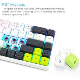 Skyloong SK68S Panda Red Switches GK1 Keycaps 60 Hot Swap Mechanical Keyboard with RGB Backlit Bluetooth Wired Wireless Dual Mode Price in Pakistan ZahComputers 02