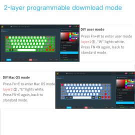Skyloong SK68S Panda Red Switches GK1 Keycaps 60 Hot Swap Mechanical Keyboard with RGB Backlit Bluetooth Wired Wireless Dual Mode Price in Pakistan ZahComputers 05