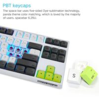 Skyloong SK87S Panda Brown Switches Gk1 Keycaps TKL Mechanical Keyboard with RGB Backlit Bluetooth Wired Wireless Dual Mode Price in Pakistan ZahComputers 01