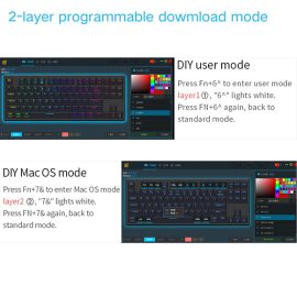 Skyloong SK87S Panda Red Switches Gk1 Keycap TKL Mechanical Keyboard with RGB Backlit Bluetooth Wired Wireless Dual Mode Price in Pakistan ZahComputers 04