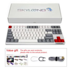 Skyloong SK87s Retro Brown Switches PBT Keycap TKL Mechanical Keyboard with RGB Backlit Bluetooth Wired Wireless Dual Mode Price in Pakistan ZahComputers 05