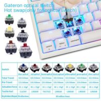 Skyloong SK87s White Brown Switches ABS Keycap TKL Mechanical Keyboard with RGB Backlit Bluetooth Wired Wireless Dual Mode Price in Pakistan ZahComputers 03