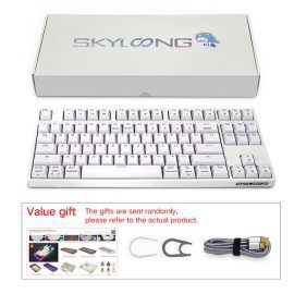 Skyloong SK87s White Brown Switches ABS Keycap TKL Mechanical Keyboard with RGB Backlit Bluetooth Wired Wireless Dual Mode Price in Pakistan ZahComputers 05