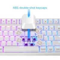 Skyloong SK87s White Red Switches ABS Keycap TKL Mechanical Keyboard with RGB Backlit Bluetooth Wired Wireless Dual Mode Price in Pakistan ZahComputers 01