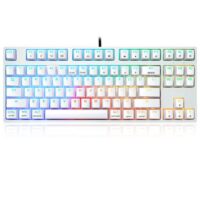 Skyloong SK87s White Red Switches ABS Keycap TKL Mechanical Keyboard with RGB Backlit Bluetooth Wired Wireless Dual Mode Price in Pakistan ZahComputers