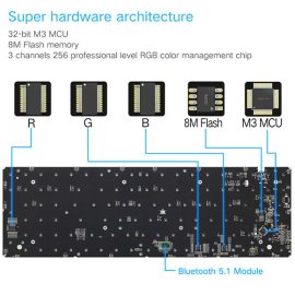 Skyloong SK96S Panda Red Switches GK1 Keycaps Hot Swap Mechanical Keyboard with RGB Backlit Bluetooth Wired Wireless Dual Mode Price in Pakistan ZahComputers 06