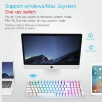 Skyloong SK96S White Red Switches ABS Keycaps Hot Swap Mechanical Keyboard with RGB Backlit Bluetooth Wired Wireless Dual Mode Price in Pakistan ZahComputers 01