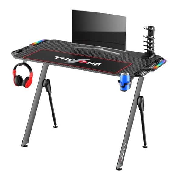 black computer gaming desk