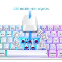 Skyloong SK61s White Red Switches ABS Keycap 60 Mechanical Keyboard with RGB Backlit Bluetooth Wired Wireless Dual Mode Price in Pakistan ZahComputers 02