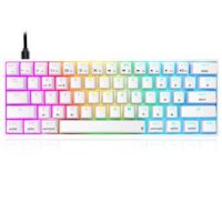 Skyloong SK61s White Red Switches ABS Keycap 60 Mechanical Keyboard with RGB Backlit Bluetooth Wired Wireless Dual Mode Price in Pakistan ZahComputers