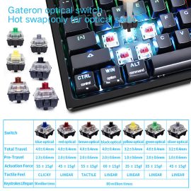 Skyloong SK84S Black Red Switches ABS Keycaps Hot Swap Mechanical Keyboard with RGB Backlit Bluetooth Wired Wireless Dual Mode Price in Pakistan ZahComputers 02