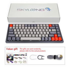 Skyloong SK84S Deep Grey Red SwitchesPBT Keycaps Hot Swap Mechanical Keyboard with RGB Backlit Bluetooth Wired Wireless Dual Mode Price in Pakistan ZahComputers 04