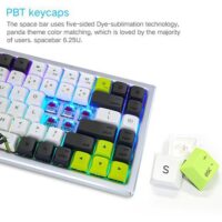 Skyloong SK84S Panda Red Switches GK1 Keycaps Hot Swap Mechanical Keyboard with RGB Backlit Bluetooth Wired Wireless Dual Mode Price in Pakistan ZahComputers 01