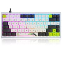 Skyloong SK84S Panda Yellow Switches GK1 Keycaps Hot Swap Mechanical Keyboard with RGB Backlit Bluetooth Wired Wireless Dual Mode Price in Pakistan ZahComputers
