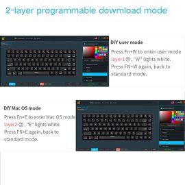 Skyloong SK84S Retro Red Switches PBT Keycaps Hot Swap Mechanical Keyboard with RGB Backlit Bluetooth Wired Wireless Dual Mode Price in Pakistan ZahComputers 02