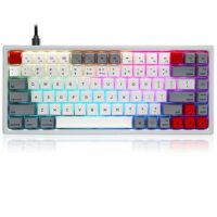 Skyloong SK84S Retro Yellow Switches PBT Keycaps Hot Swap Mechanical Keyboard with RGB Backlit Bluetooth Wired Wireless Dual Mode Price in Pakistan ZahComputers