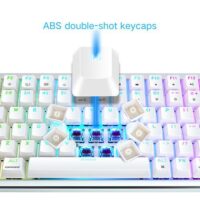 Skyloong SK84S White Red Switches ABS Keycaps Hot Swap Mechanical Keyboard with RGB Backlit Bluetooth Wired Wireless Dual Mode Price in Pakistan ZahComputers 01