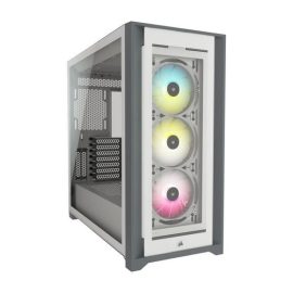 CORSAIR iCUE 5000X RGB Tempered Glass Mid Tower ATX PC Smart Case White Price in Pakistan