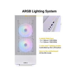 Lian Li LANCOOL 205 Mesh Tempered Glass Side Panel Mid Tower ATX Computer Case PC Gaming Case White Price in Pakistan ZahComputers 02