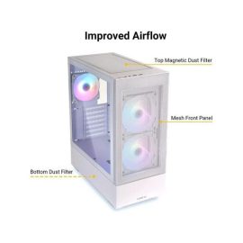 Lian Li LANCOOL 205 Mesh Tempered Glass Side Panel Mid Tower ATX Computer Case PC Gaming Case White Price in Pakistan ZahComputers 03