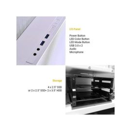 Lian Li LANCOOL 205 Mesh Tempered Glass Side Panel Mid Tower ATX Computer Case PC Gaming Case White Price in Pakistan ZahComputers 05