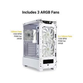 Lian Li LANCOOL 205 Mesh Tempered Glass Side Panel Mid Tower ATX Computer Case PC Gaming Case White Price in Pakistan ZahComputers 06